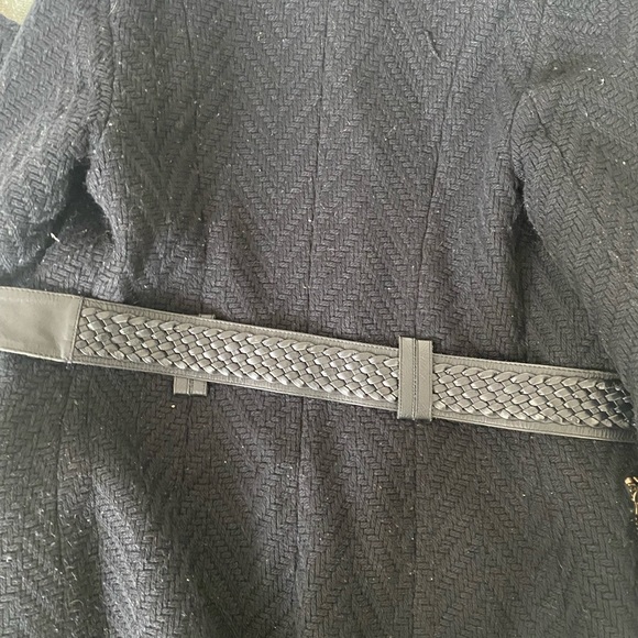 Mackage Shia 2 -in-1 tailored wool coat with sash belt, Blue XS / TP. - Picture 5 of 11